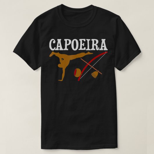 Capoeira Berimbau Braziliaanse Mixed Martial Arts  T-shirt (Design voorkant)