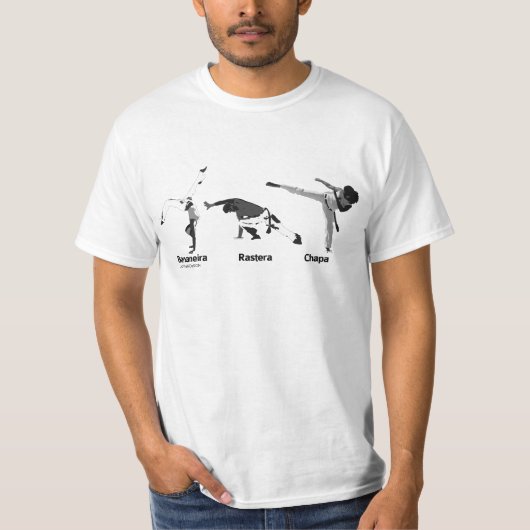 Capoeira beweegt, defensieverslag t-shirt (Voorkant)