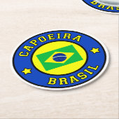 Capoeira Brasil Ronde Kartonnen Onderzetter (Gebogen)