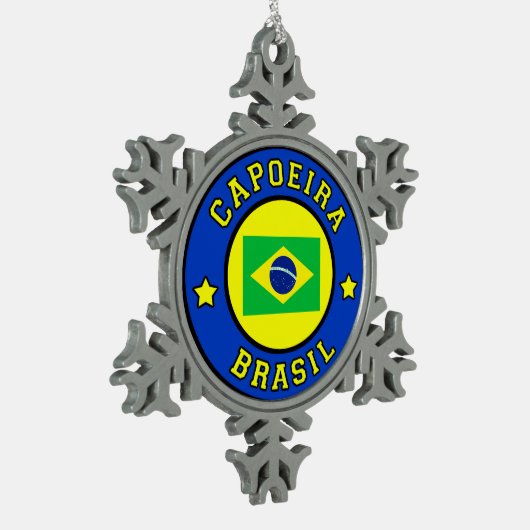 Capoeira Brasil Tin Sneeuwvlok Ornament (Links)