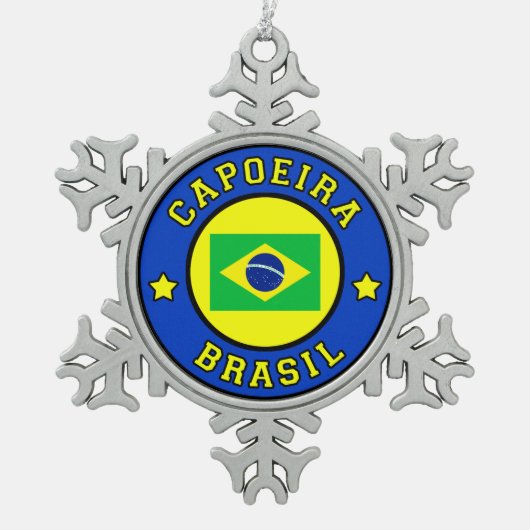 Capoeira Brasil Tin Sneeuwvlok Ornament (Voorkant)