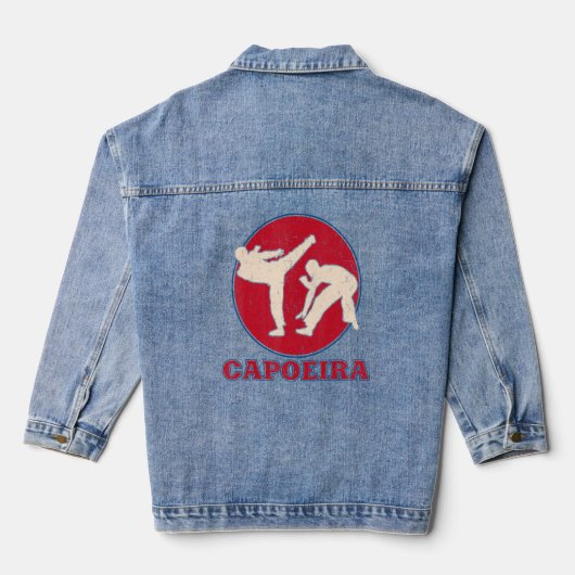 Capoeira Brazil Dancer Martial Training Athlete 1 Denim Jacket (Achterkant)