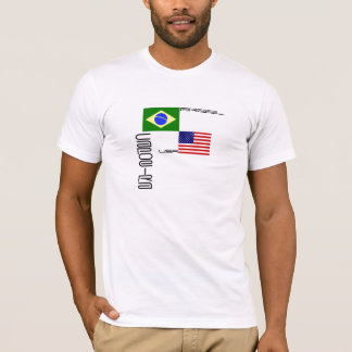 Capoeira: Brazilië, VS vlaggen T-shirt