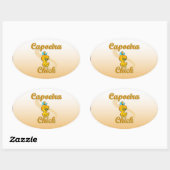 Capoeira Chick Ovale Sticker (Vel)