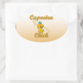 Capoeira Chick Ovale Sticker (Tas)