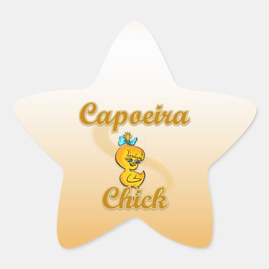Capoeira Chick Ster Sticker (Voorkant)
