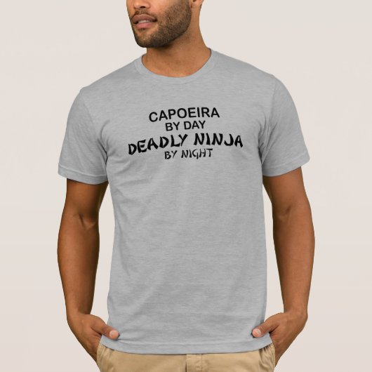 Capoeira Deadly Ninja bij nacht T-shirt (Voorkant)