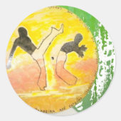 Capoeira ginga bijl sticker (Voorkant)