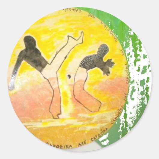 Capoeira ginga bijl sticker (Voorkant)