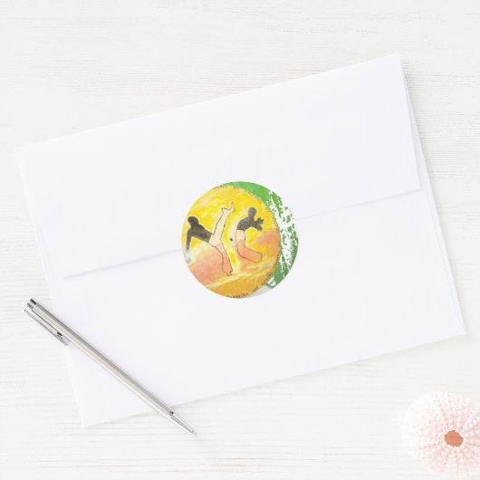 Capoeira ginga bijl sticker (Envelop)