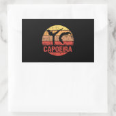 Capoeira Martial Art Sunset Silhouette Rechthoekige Sticker (Tas)