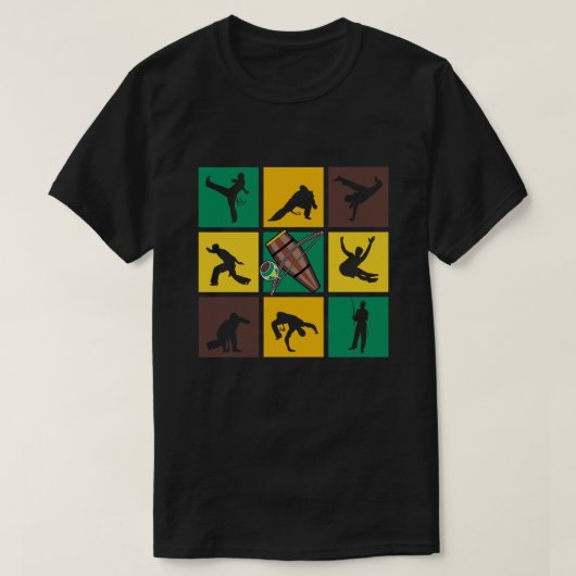 Capoeira Pop Kunst als sportspelers T-shirt (Design voorkant)