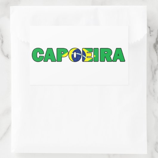 Capoeira Rechthoekige Sticker (Tas)