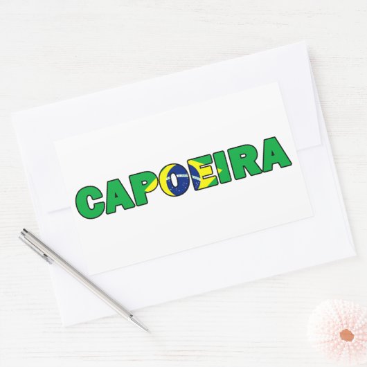 Capoeira Rechthoekige Sticker (Envelop)