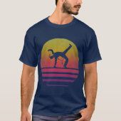 Capoeira Retro  70s Silhouette Gift T-shirt (Voorkant)