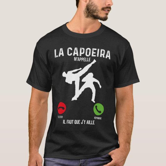 Capoeira Roda Malica Cadeau Combat Platine T-shirt (Voorkant)