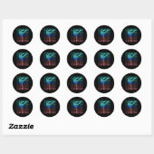 Capoeira Training Hobby Braziliaanse Mail Ronde Sticker (Vel)