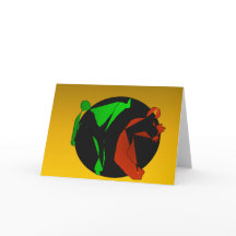 Capoeira vechtsport verjaardagskaart