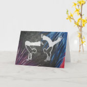 Capoeira verjaardagskaart kaart (Gele Bloem)