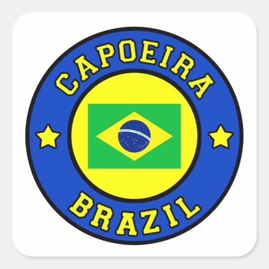 Capoeira Vierkante Sticker (Voorkant)