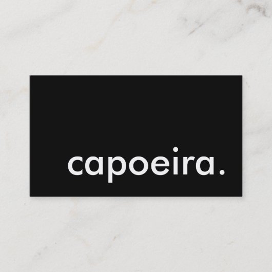 capoeira. visitekaartje (Voorkant)