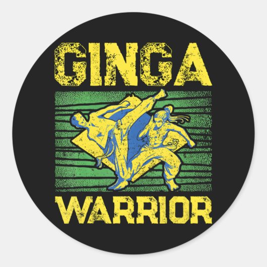 Capoeira voor Capoeira liefhebbers Capoeira vechte Ronde Sticker (Voorkant)