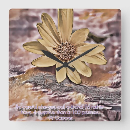 Capone Vierkante Klok (Voorkant)