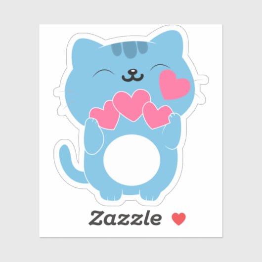 capoo met liefde sticker (Vel)