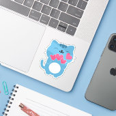 capoo met liefde sticker (Laptop met iPhone)