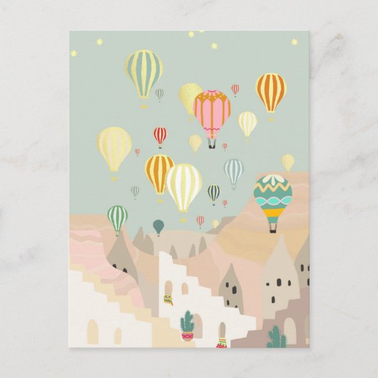 Cappadocia Day Art | Luchtballon Turkije Briefkaart (Voorkant)