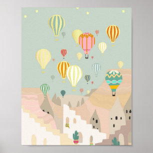 Cappadocia Day Art   Luchtballon Turkije Poster
