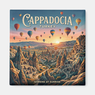 Cappadocia Hete Lucht Ballon Uitzichtpunt Turkije Magneet