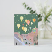 Cappadocia Night Art | Luchtballon Turkije Briefkaart (Staand voorkant)