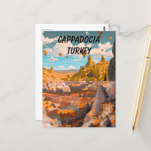 Cappadocia Reis Poster Kunst, Cappadocia Turkije  Briefkaart