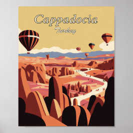 Cappadocia Turkey Minimalistisch  Art Poster