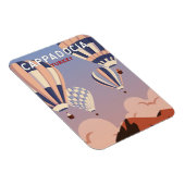 Cappadocia Turkey Retro Travel Art  Magneet (Rechterzijde)