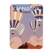 Cappadocia Turkey Retro Travel Art  Magneet (Verticaal)