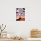 Cappadocia Turkey Retro Travel Art  Poster (Keuken)
