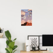 Cappadocia Turkey Retro Travel Art  Poster (Thuiskantoor)