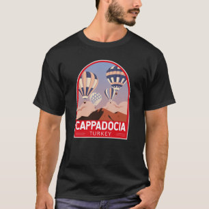 Cappadocia Turkey Retro Travel Art  T-shirt