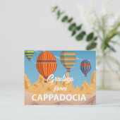 Cappadocia Turkey Travel Holiday Briefkaart (Staand voorkant)