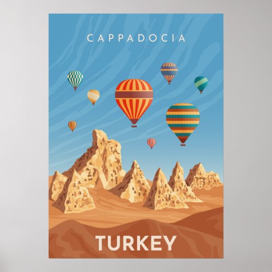 Cappadocia Turkey Travel Poster (Voorkant)