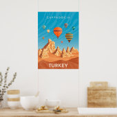Cappadocia Turkey Travel Poster (Keuken)