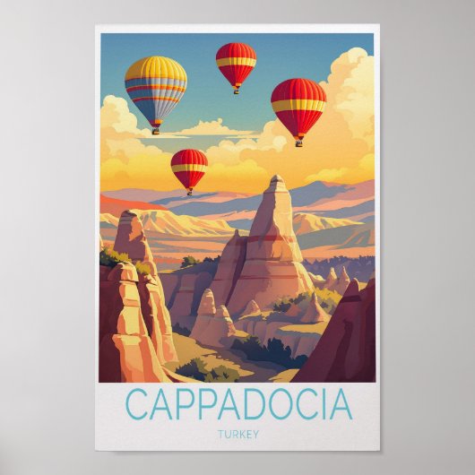 Cappadocia Turkey Travel Poster (Voorkant)