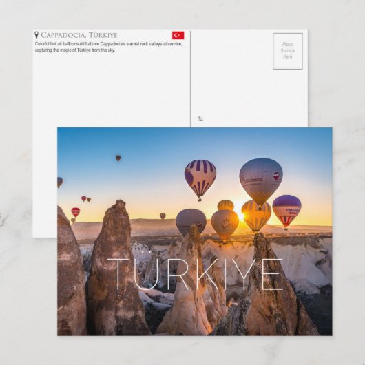 Cappadocia, Türkiye Reis Kaart (Voorkant / Achterkant)