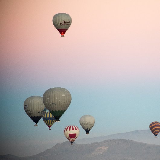 Cappadocië-ballonvlucht Canvas Afdruk