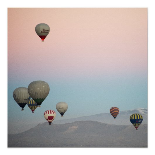 Cappadocië. ballonvlucht perfect poster (Voorkant)