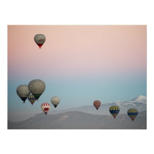 Cappadocië. ballonvlucht perfect poster (Voorkant)