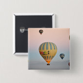 Cappadocië-ballonvlucht Vierkante Button 5,1 Cm (Voorkant /achterkant)