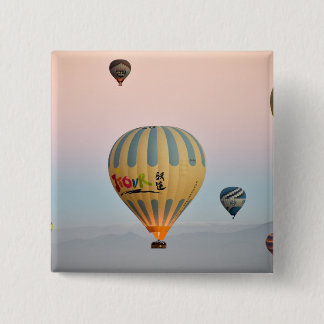 Cappadocië-ballonvlucht Vierkante Button 5,1 Cm